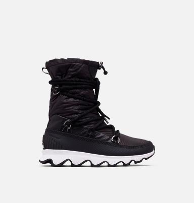 Sorel Kinetic Boots UK - Womens Snow Boots Black,White (UK286531)